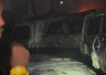 kilimani-garage-fire-cars-destroyed. PHOTO by Geoffrey Mosiria