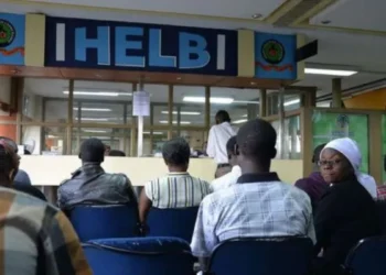 Student checking HELB loan disbursement status online