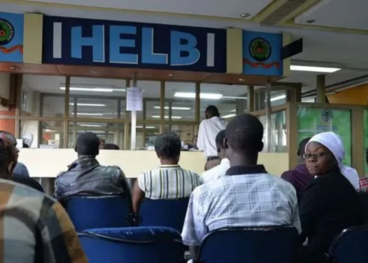 Student checking HELB loan disbursement status online