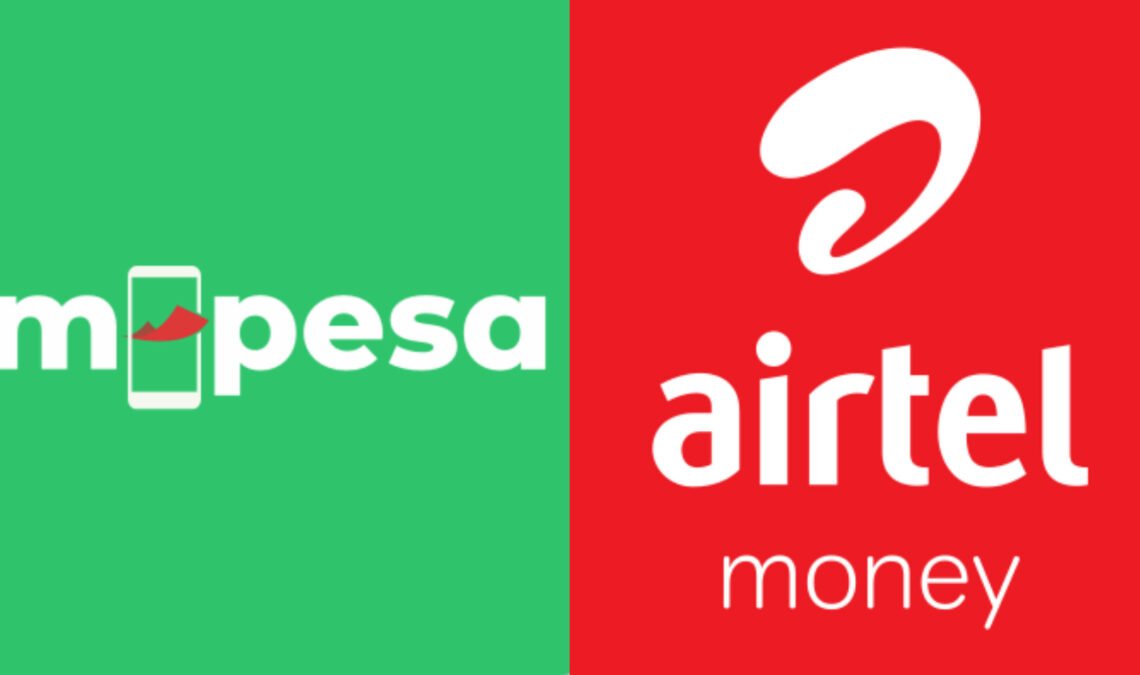 Airtel Money and M-Pesa logos representing Kenya’s mobile money price war