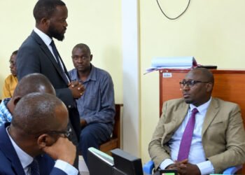 DCI officer Samwel being questioned in court