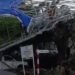 Fallen billboard damages parked vehicles in Kisumu CBD