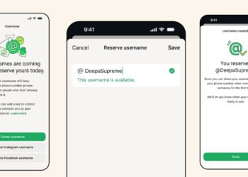 Smartphone displaying WhatsApp as users consider deleting usernames over phone number privacy and accessibility concerns.