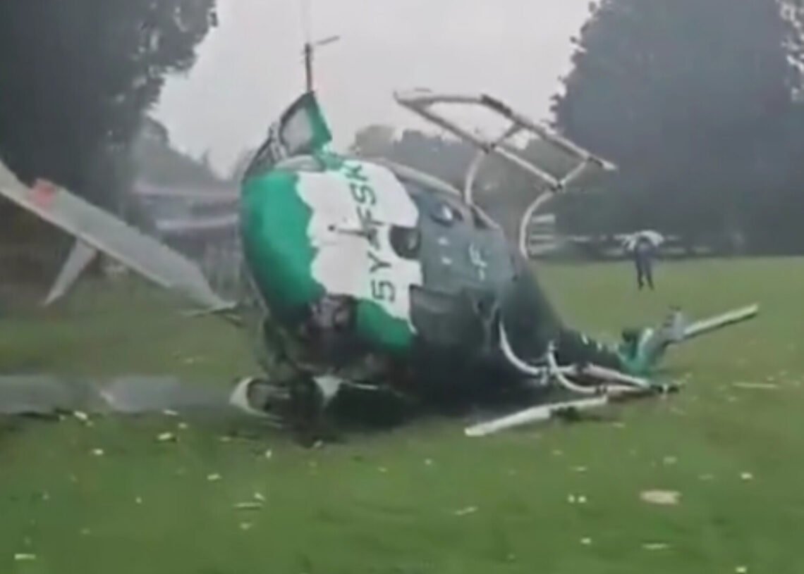 Helicopter crash reported at Kericho Golf Club in Kericho